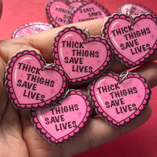 1 Piece Thick Gal Charms w/ring & Hole