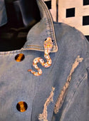 1 piece Brooch pin large white snake (brooch and pendant) see all images