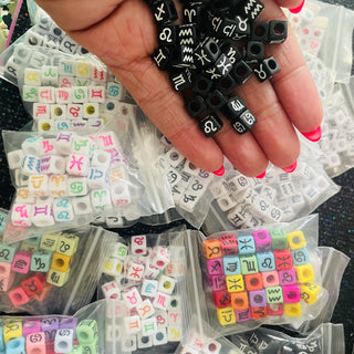 1 bag of zodiac beads as pictured (please read full details)