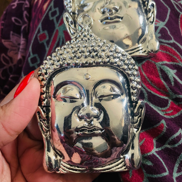 1 piece Silver OVERSIZED Buddha Pendant (this piece does have weight)-this is not a brooch