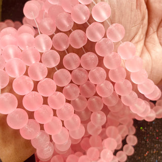 (80 beads  (10MM) Frosted Salmon