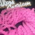 1 Strand 8MM Glass Pink frosted beads (99 beads per strand)