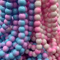 Imperfect! 104 Piece 8MM glass bead strand duo color (scroll to the bottom to read full details)