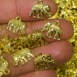 10 piece Alloy dainty sized elephant charms (please note the sizing)