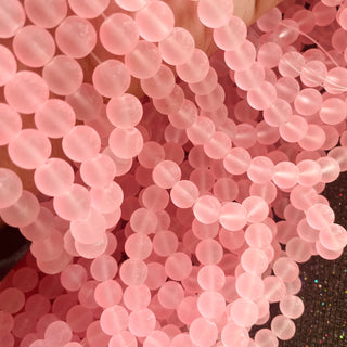 (80 beads  (10MM) Frosted Salmon