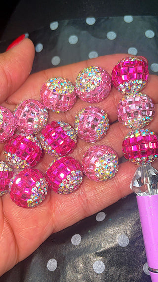 1 single bead Disco Pink hues (random pink sent) read full description for pen use
