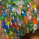 1 strand glass teardrop bead strand multi color