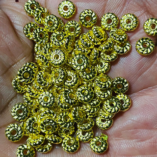 100 piece Alloy Gold Cruller Spacers