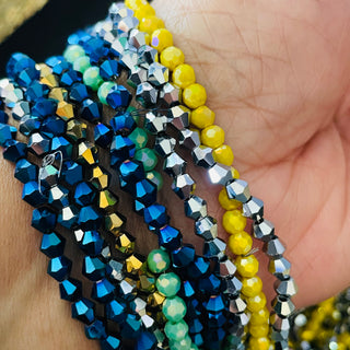1 strand 4MM beads perfect for anklets and waist beads