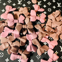 30 piece Matte Bow Bead pack (these will not fit pens) color combo mauve and taupe only