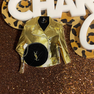 1 piece Resin image with holes large size- Gold Jacket