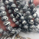 1 Strand Stone 10MM Beads Ash Black and  white (looks like a gray black)