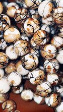 83 Beads 1 strand 10MM Strand Glass Chai Tea with brown sugar