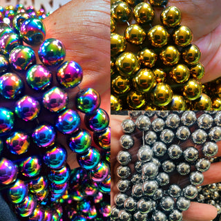 10MM- 1 Strand Hematine Grade A-pick your color
