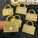 1 piece gold bling alloy purse