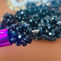 1 piece black Glass Shimmer cluster bead (grade A)