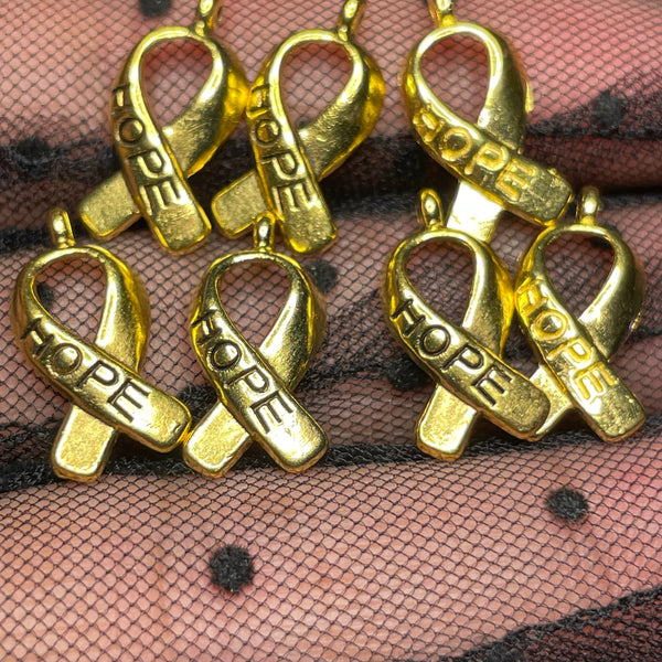 10 piece Gold Mini Hope Charms (read full details)