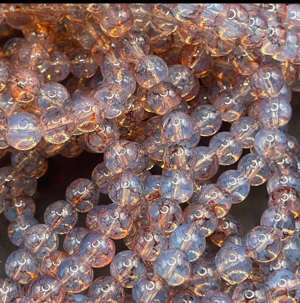 50 beads 6MM Jellyfish aesthetic glass beads 1 strand