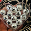 1 piece 16MM faux Pearl logo beads