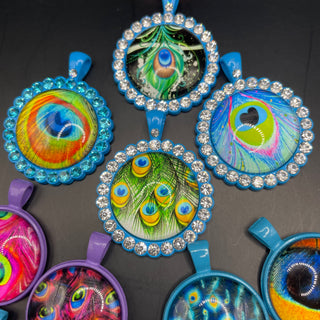 1 piece Peacock Tray charm pendants (please view all images)