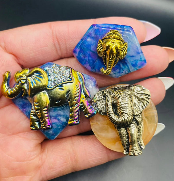 Custom 3 piece hand made elephant bead set
