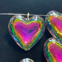 1 piece large Heart Glass Pendant