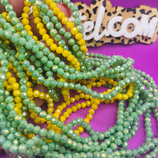 90 beads 1 strand Glass 4MM Ron/Face beads