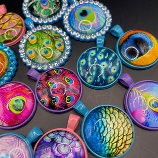 1 piece Peacock Tray charm pendants (please view all images)