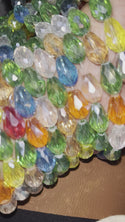 1 strand glass teardrop bead strand multi color