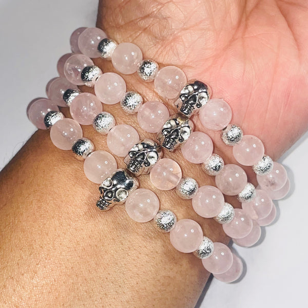 1 single Gemstone Skull Bracelet