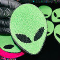 1 piece fuzzy alien iron on patch