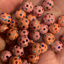 5 piece rhinestone clay bead