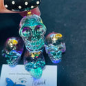 Pendant Glass Skull 1 piece-chains sold separately