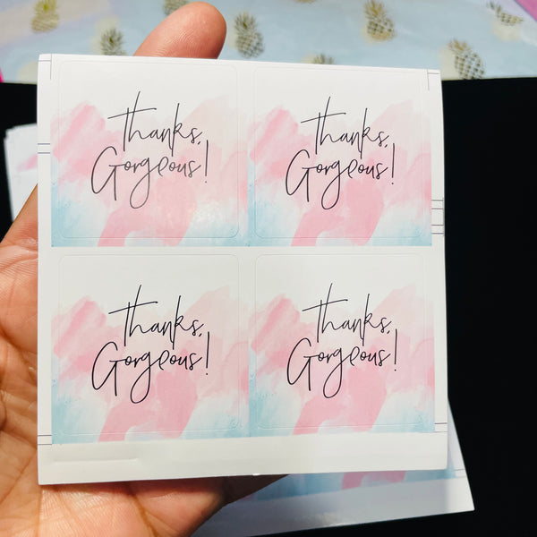 100 Thanks Gorgeous 4 piece sheet stickers