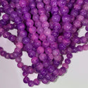 100 beads 8MM Glass-Crackle pick color