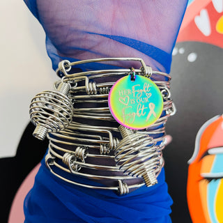 1  single Teen/smaller wrist Classic Stainless Steel Bangle