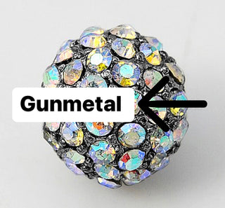 1 piece Metal rhinestone beads (heavier weight) read full details (only gunmetal left)