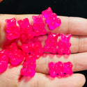 10 piece Flatback Resin Hot pink Gummy bears