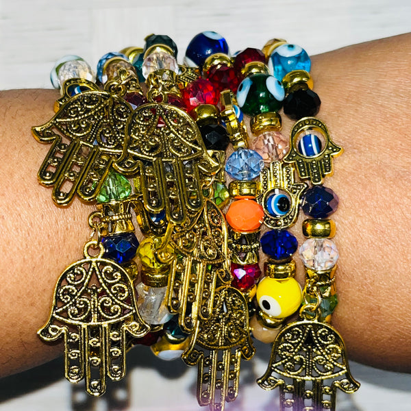1 single Large Hamsa Charm bracelet