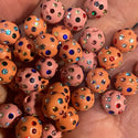 5 piece rhinestone clay bead