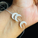 5 piece Natural Shell Moon Beads