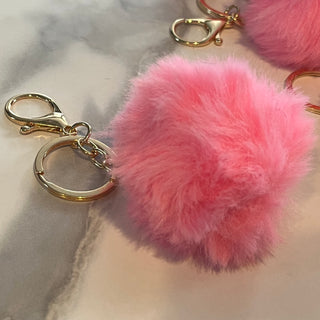 Keychain Pink Pom Pom