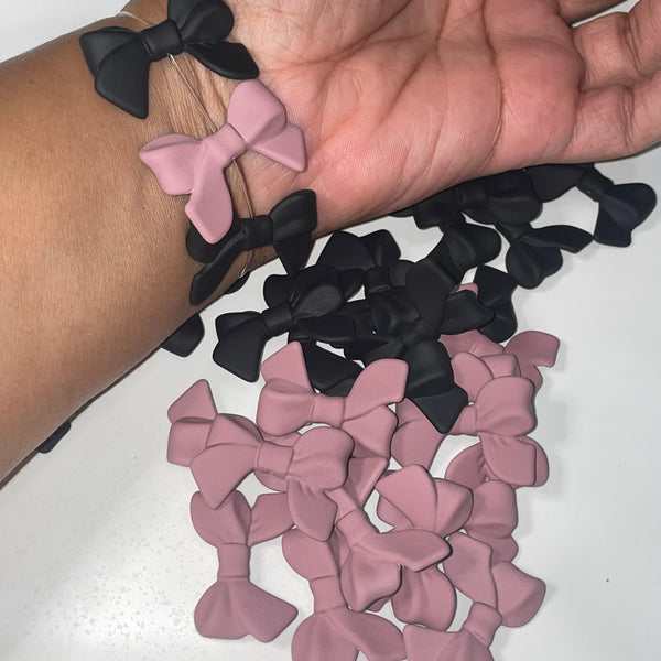 5 piece Matte Bow Bead pack (these will not fit pens)