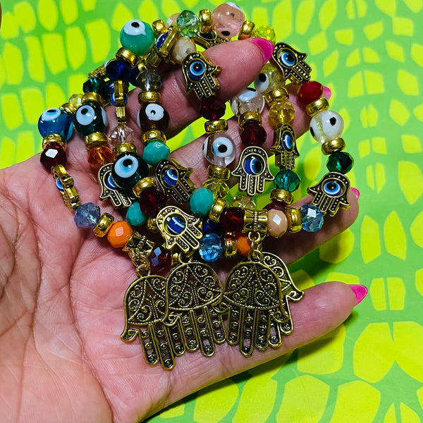 1 single Large Hamsa Charm bracelet