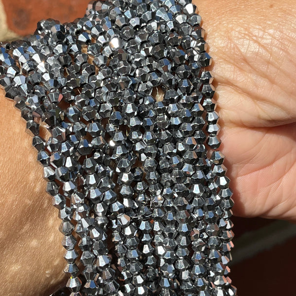 Glass 4MM 1 Strand Disco Glam Crystal Bi Beads