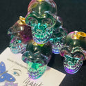 Pendant Glass Skull 1 piece-chains sold separately