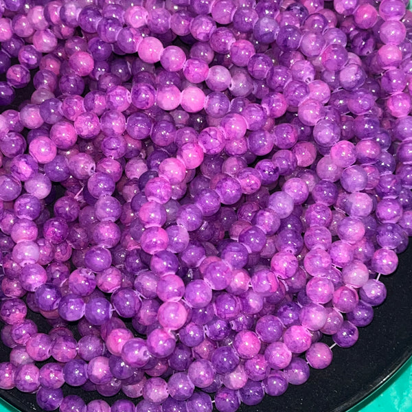 100 beads 8MM Glass-Crackle pick color