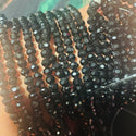 1 Strand black Glass 4MM Ron/Face beads