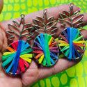 1 piece Colorful pineapple charms oversized