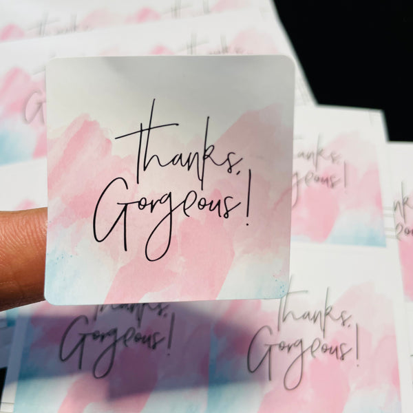 100 Thanks Gorgeous 4 piece sheet stickers